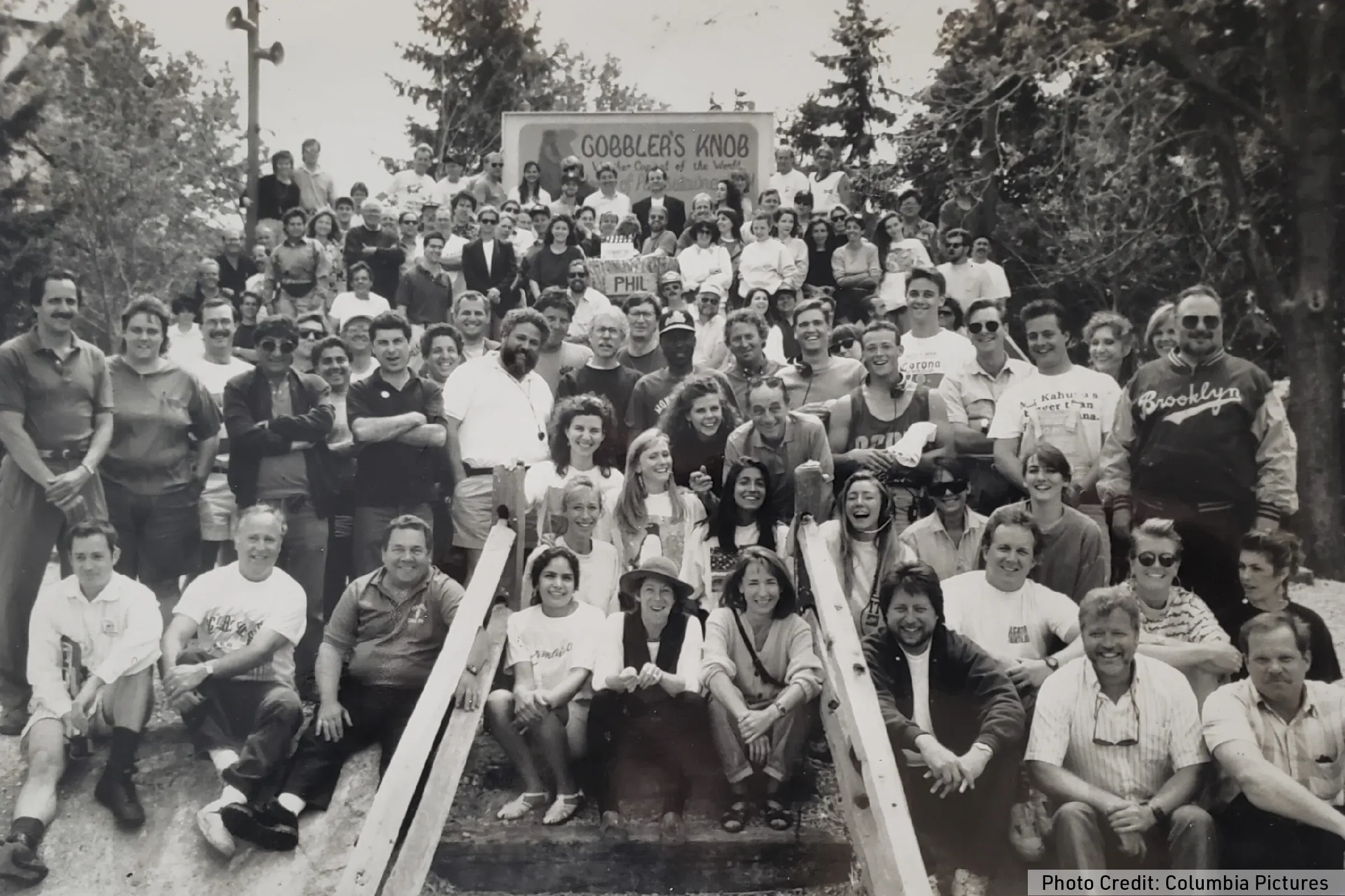 a photo of the g hog day cast and crew (Credit columbia pictures)