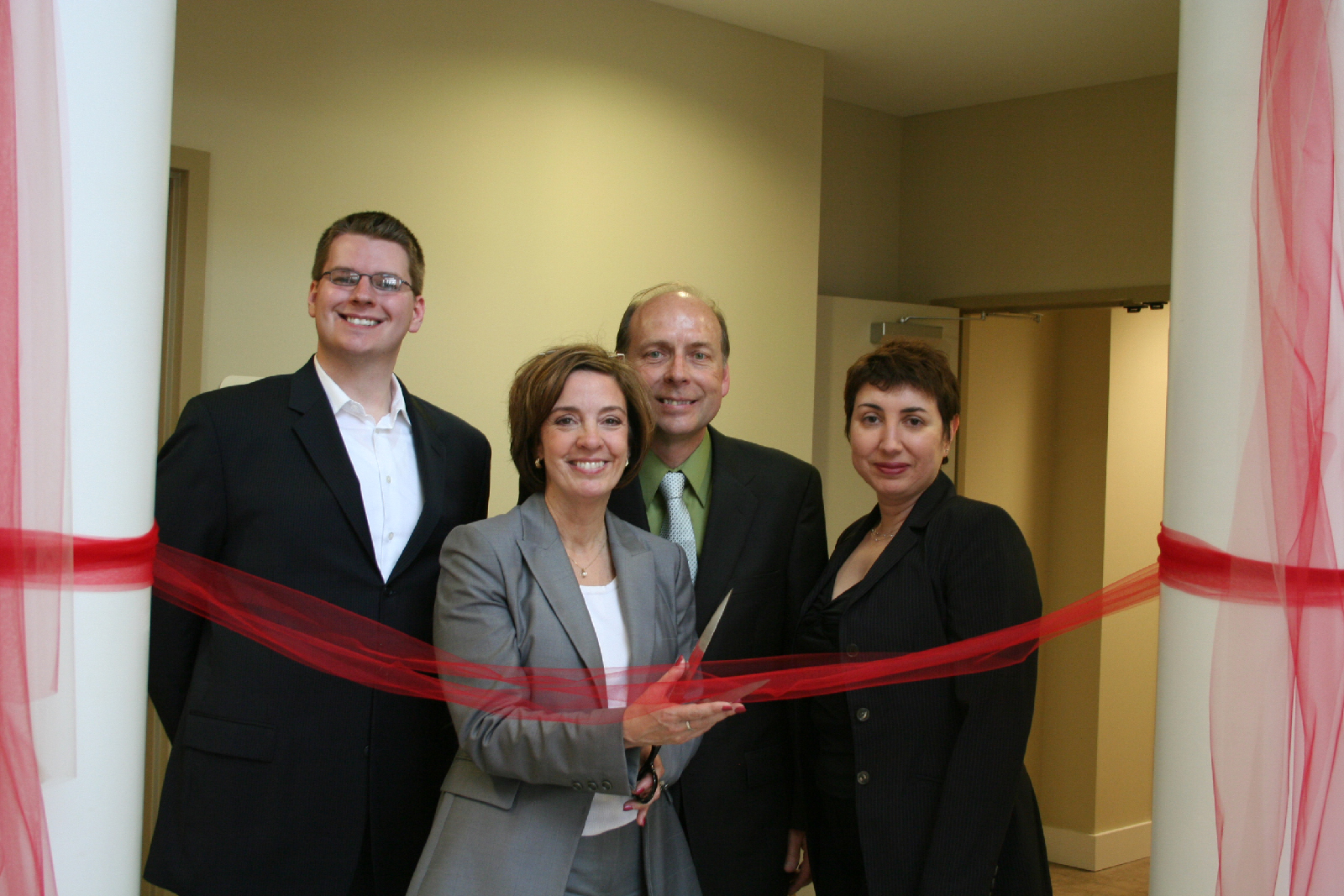 the jms team at our exchange drive office ribbon cutting